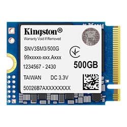 Acessório · Kingston SSD M.2 Kingston NV3 500GB NVMe PCIe Gen 4 - SNV3SM3/500G