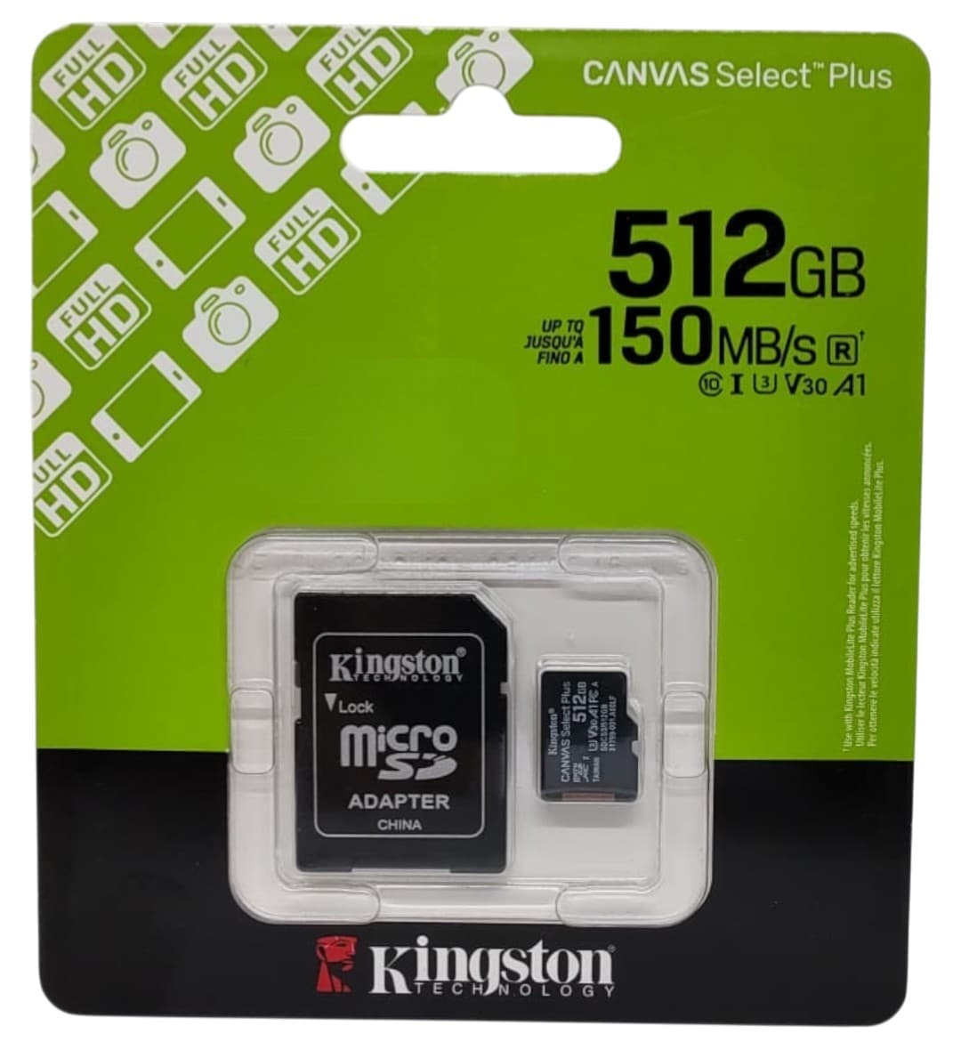 Acessório · Kingston Micro Sd Kingston Sdxc SDCS3 Canvas Select Plu 512GB