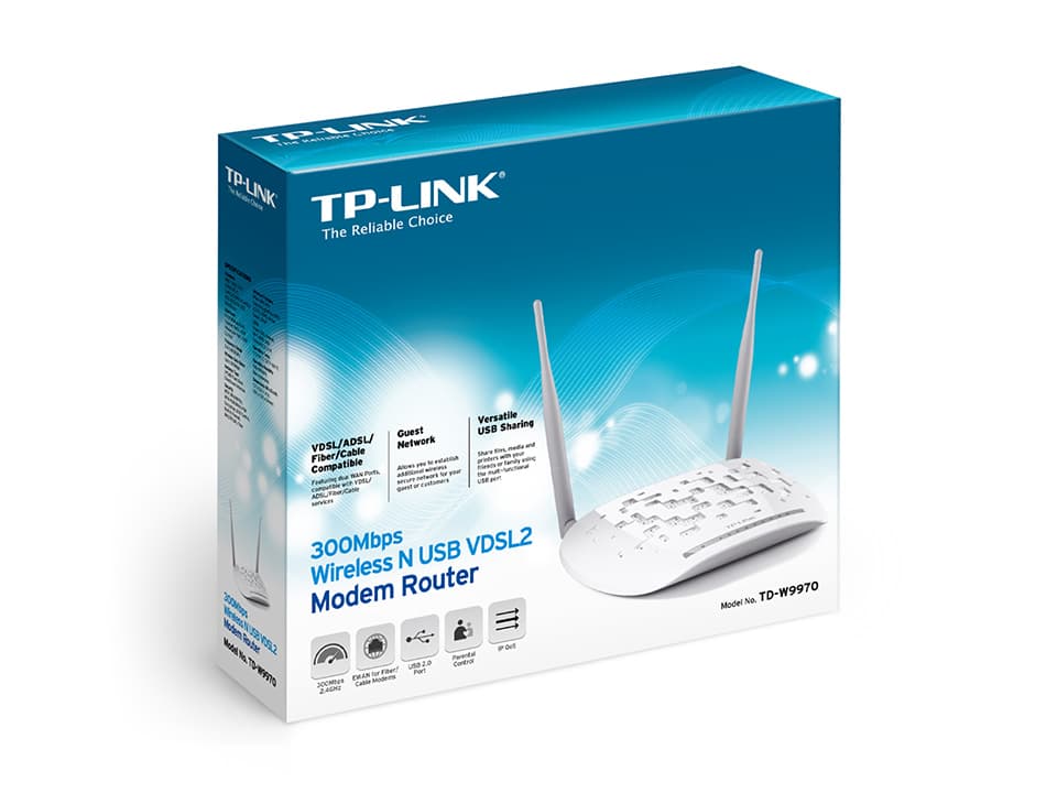 Acessório · Tp-link Tp Link Modem VDSL2 Router Td W9970 300MBPS Usb