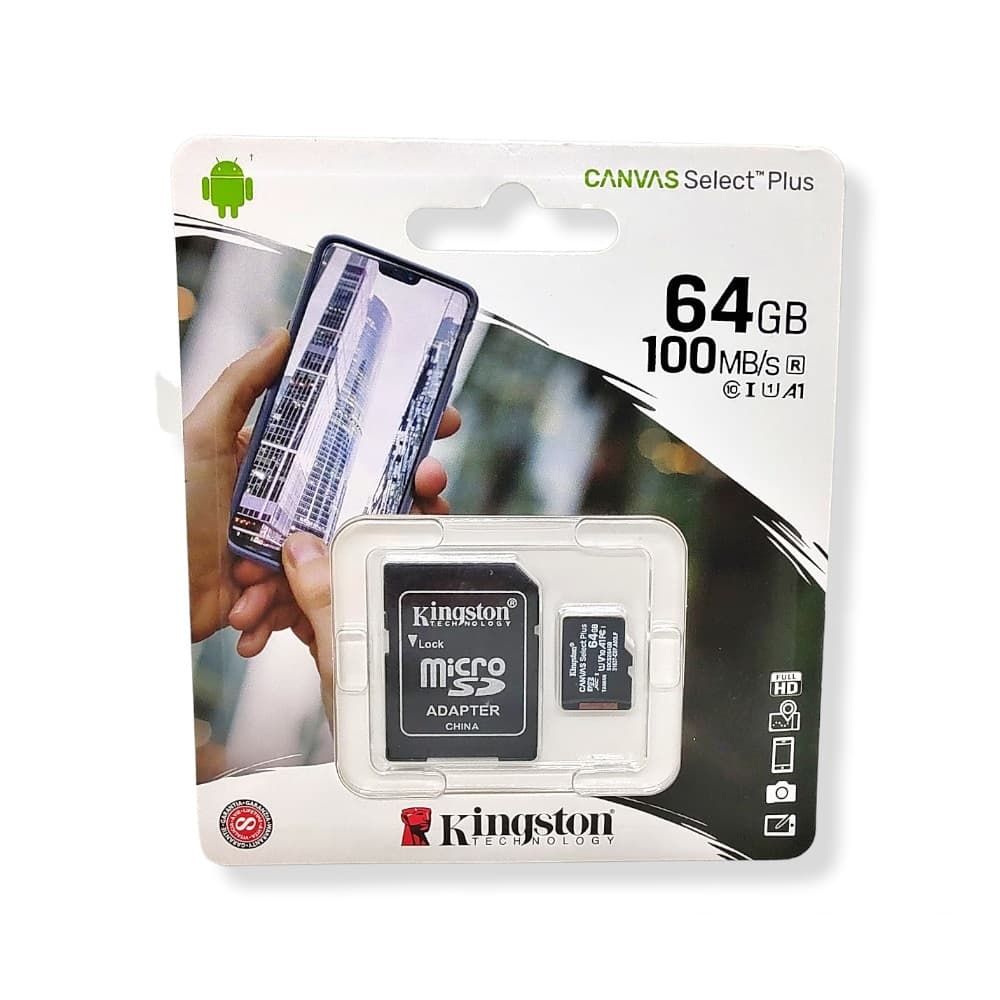 Acessório · Kingston Micro Sd Kingston SDS3 Canvas Select Plus 100MB 64GB