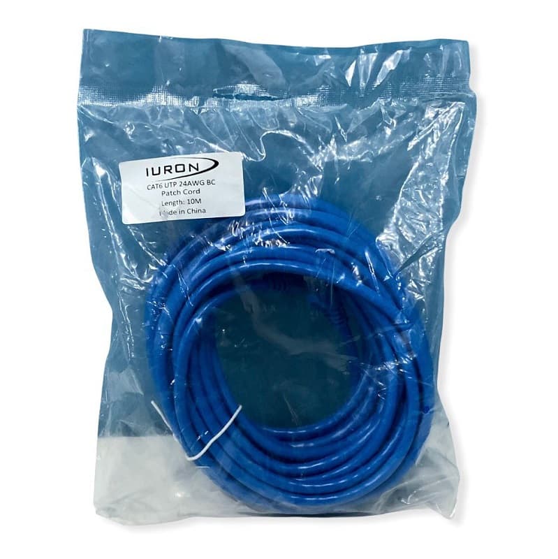 Iuron Cabo Iuron Owire CAT6 Utp Patch Cord 24AWG 10M Azul