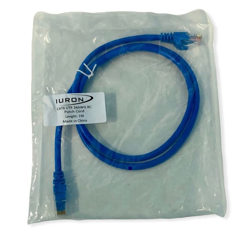 Iuron Cabo Iuron Owire CAT6 Utp Patch Cord 24AWG 1M Azul