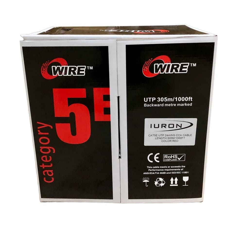 Iuron Cabo Iuron CAT5E Utp 4P 24AWG Cca Cobre 305M Re