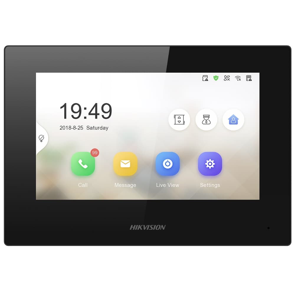 Hikvision Interfone Ip Monitor Touch KH6320 LE1 Branco