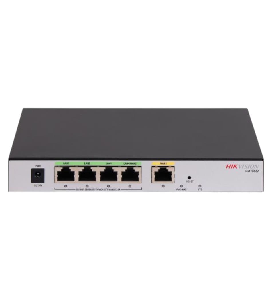 Acessório · Hikvision Poe Router 5P Gigabit 3WG105GP Si 1GBPS 60W