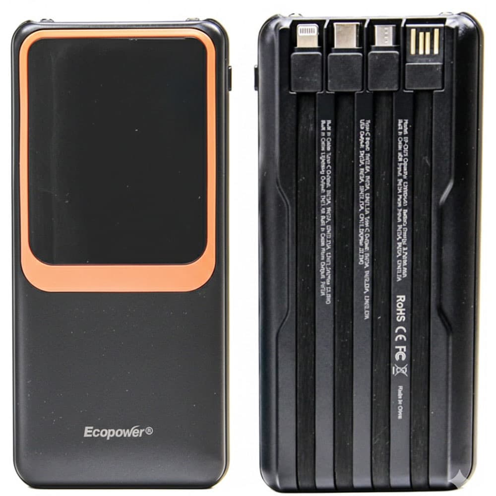 Cargador Ecopower EP-C875 12000 - Negro