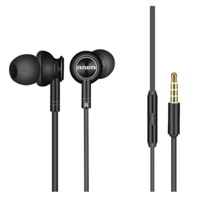 Fone de Ouvido Aiwa AW-F1B Preto com Fio