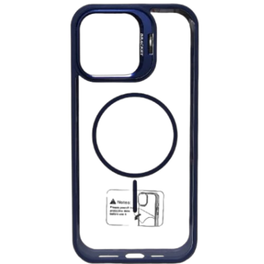 Funda Metal Stand P/iPhone 16 Pro Max - Blue