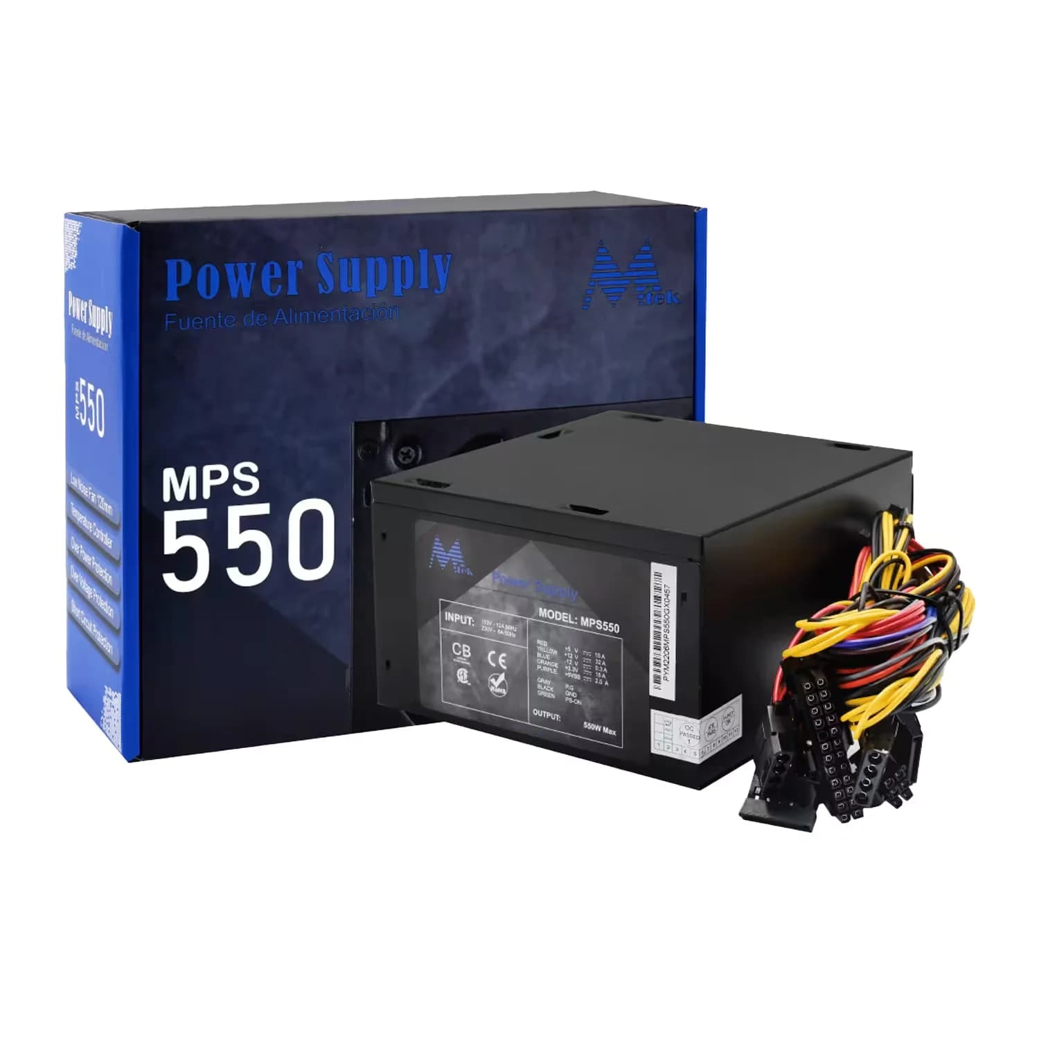 Mtek Fonte Mtek MPS550 ATX 550W - Preto