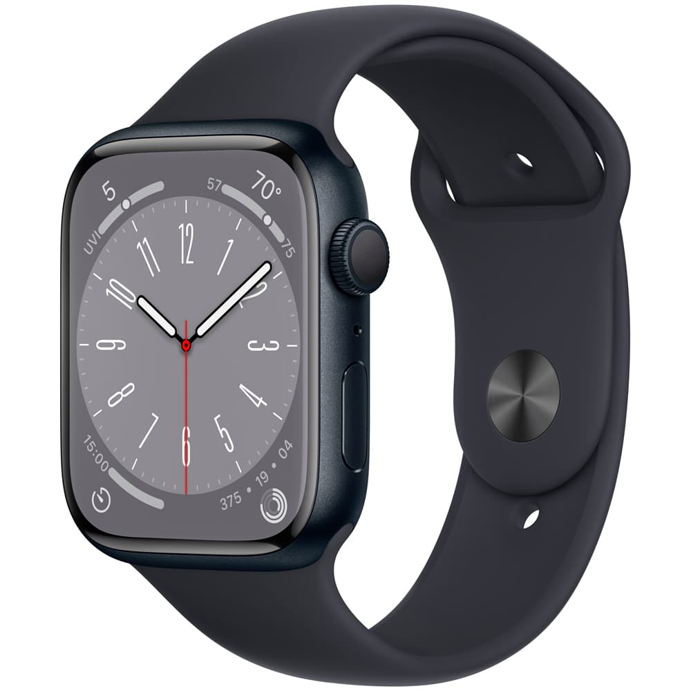 Apple Watch S8 MNP83LL Gps Pulseira Sport Band Aluminium Case Midnight