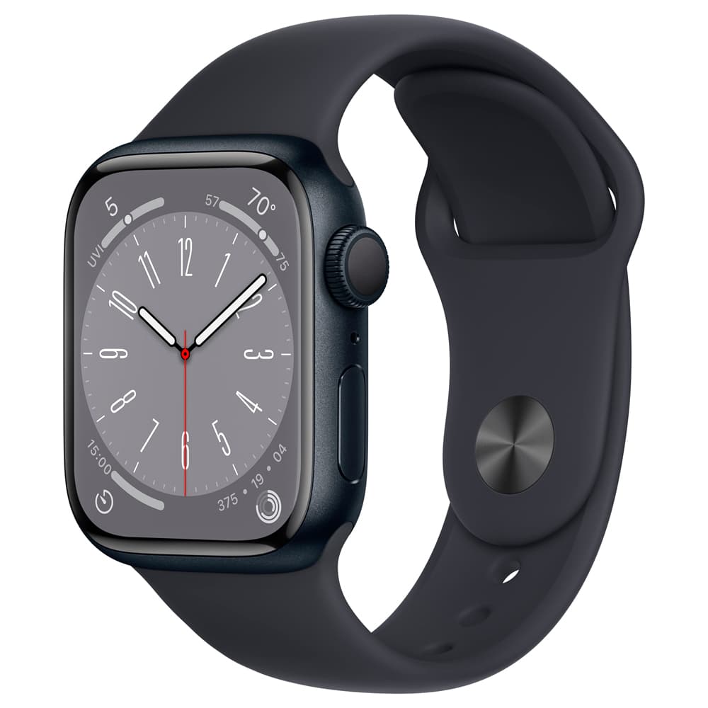 Apple Watch S8 MNPC3LL Gps Pulseira Sport Band Aluminium Case Midnight