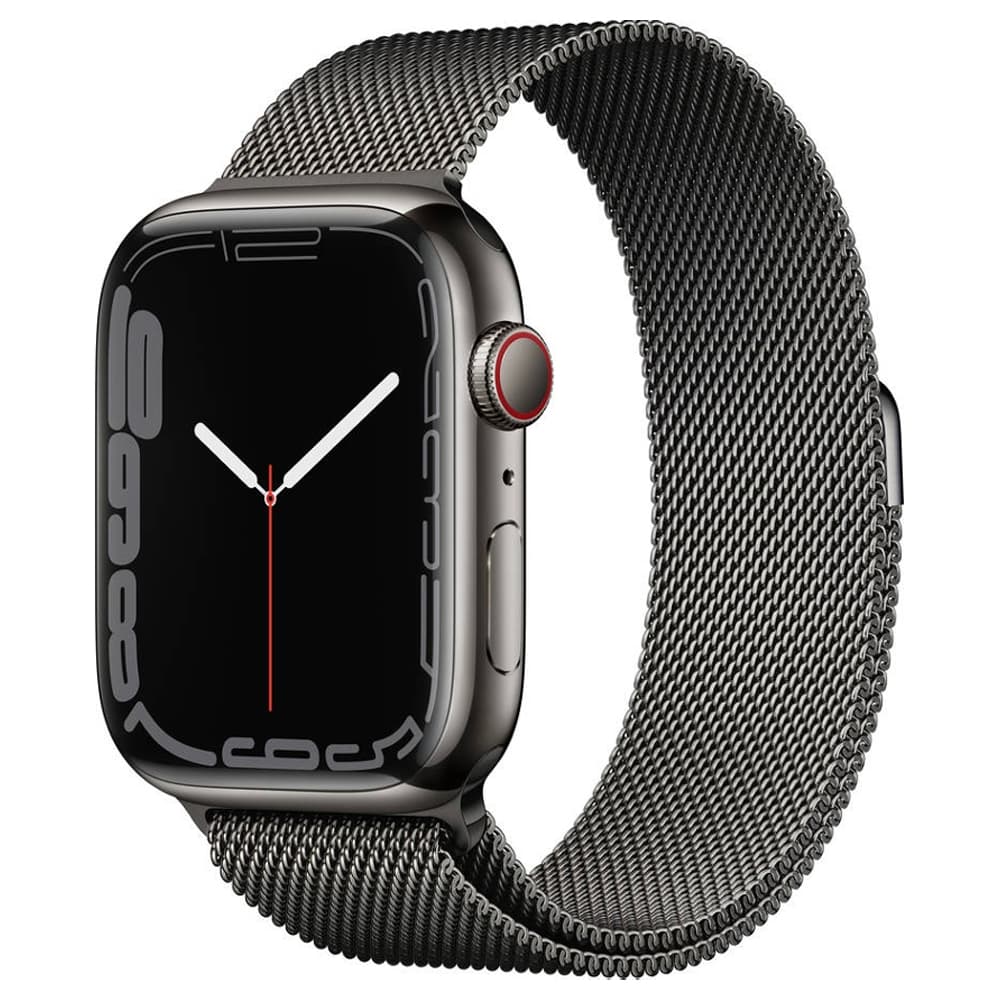 Apple Watch S7 MKJJ3LZ Gps Celullar Pulseira Milanese Stainless Steel Case Graphite