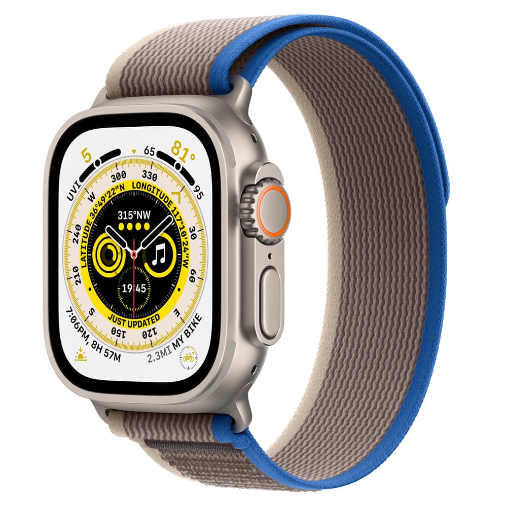 Apple Watch Ultra MNHL3LE Action Button Sirena 86DB Trail Loop Case Azul