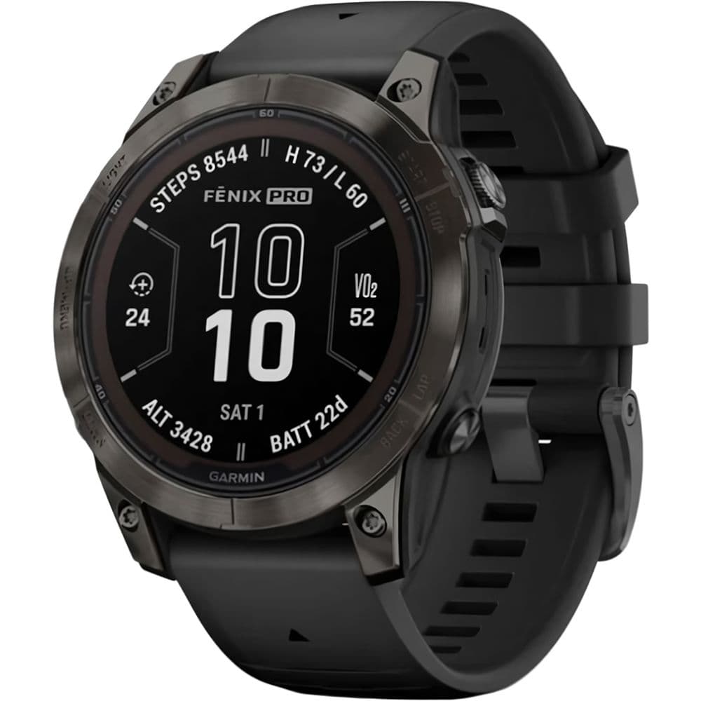 Garmin Smartwatch Garmin Fenix Pro Sapphire Solar Atm Wi Fi Carbon 32GB Cinza