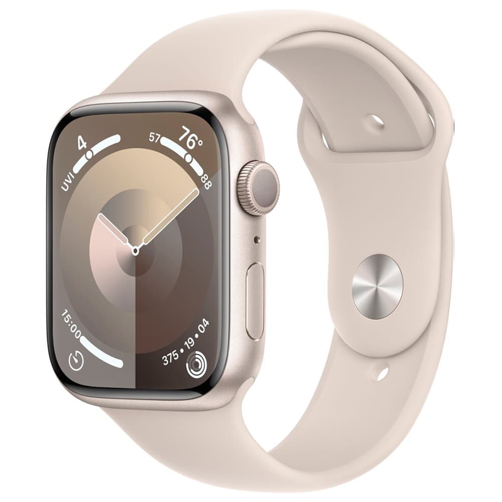 Apple Watch S9 Gps Double Tap Fingertip Pulseira Sport Band Aluminium Case Starlight