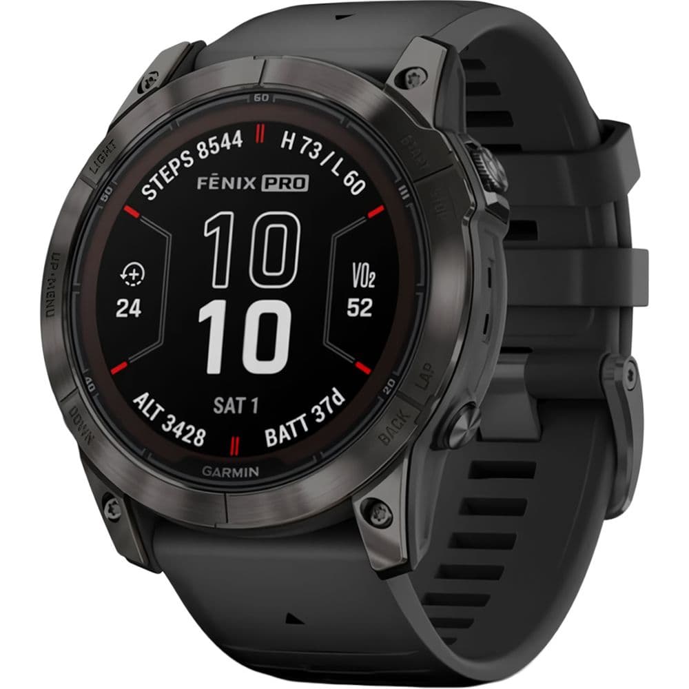 Sapphire Smartwatch Garmin Fenix 7X Pro Sapphire Solar Atm Wi Fi Carbon 32GB Cinza