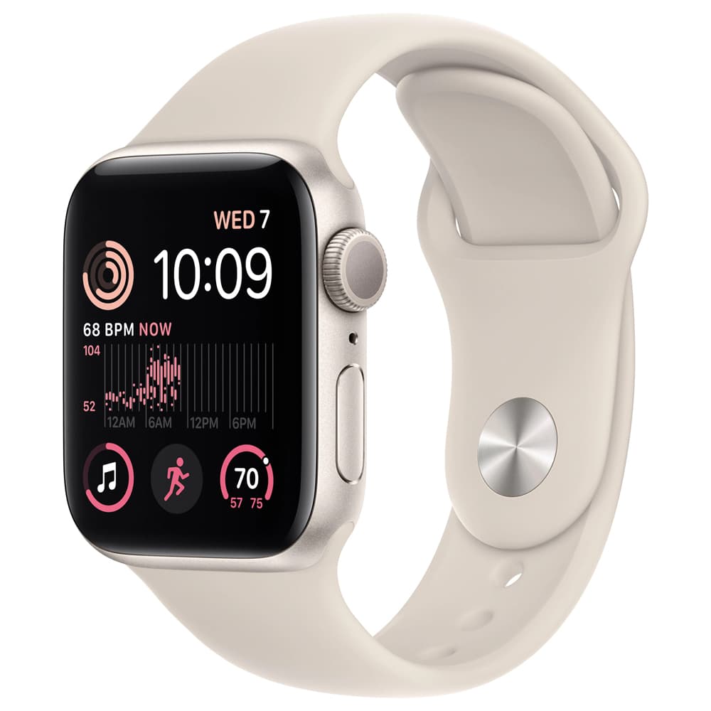 Apple Watch Se MNT33LL Pulseira Sport Band Aluminium Case Starlight