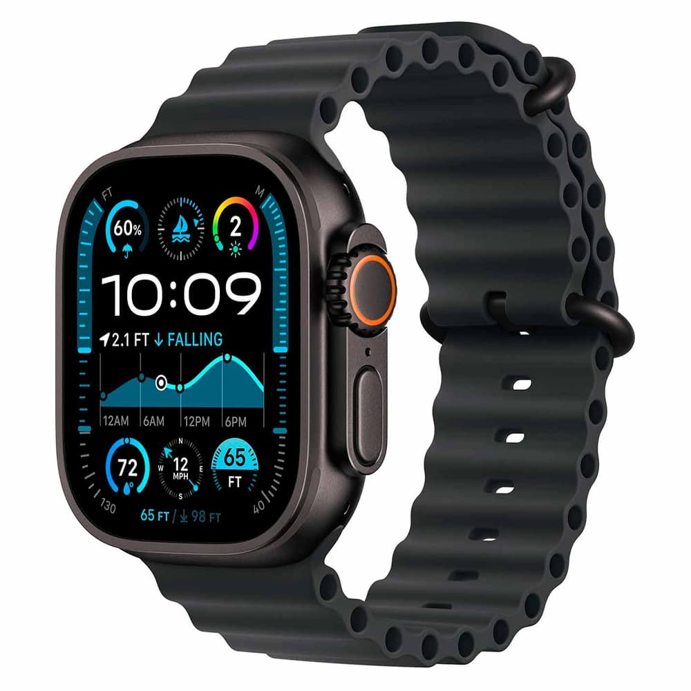 Apple Watch Ultra Double Tap Gesture Sirena 86DB Pulseira Ocean Band Case Preto