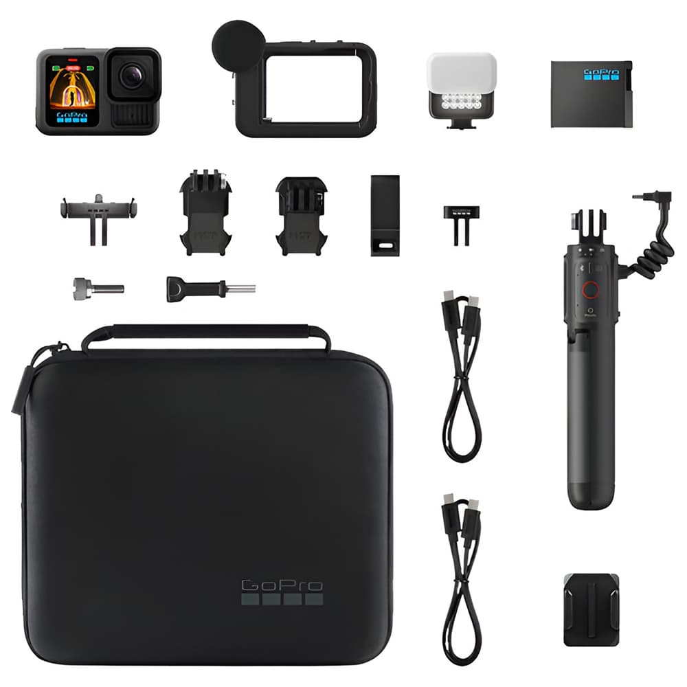 Gopro Camera Acao Gopro Hero Creator Edition Chdfb Th GP2 Video 3K 60FPS Telas Gps Wi Fi Preto