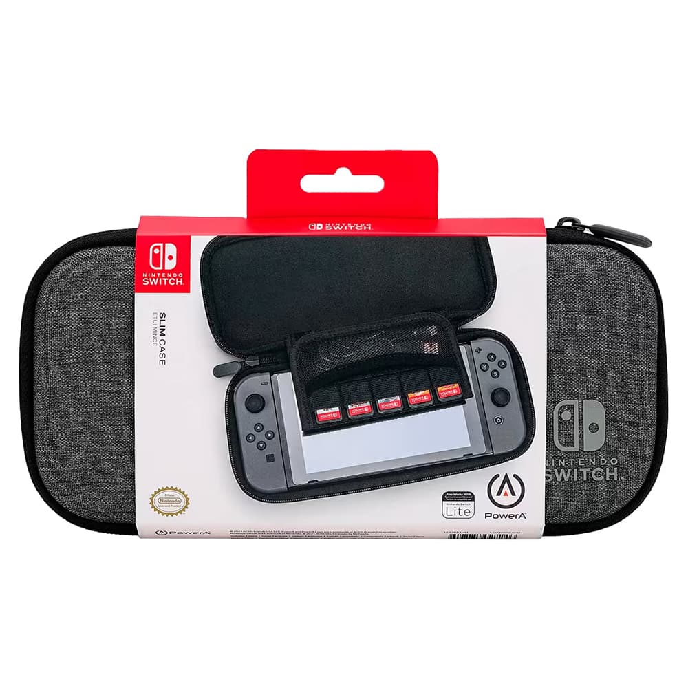 Nintendo Estojo Switch Powera Slim Case Pwa Cinza