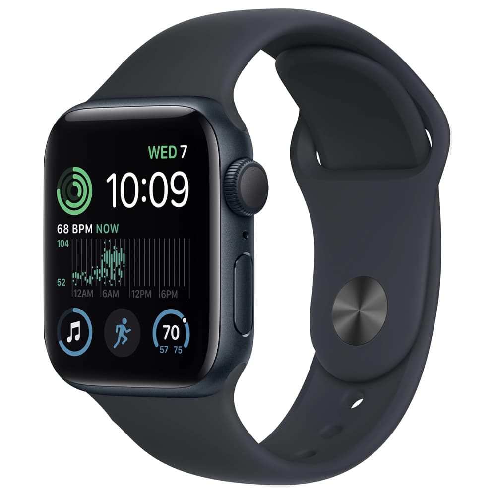 Apple Watch Se MNT73LL Pulseira Sport Band Aluminium Case Midnight