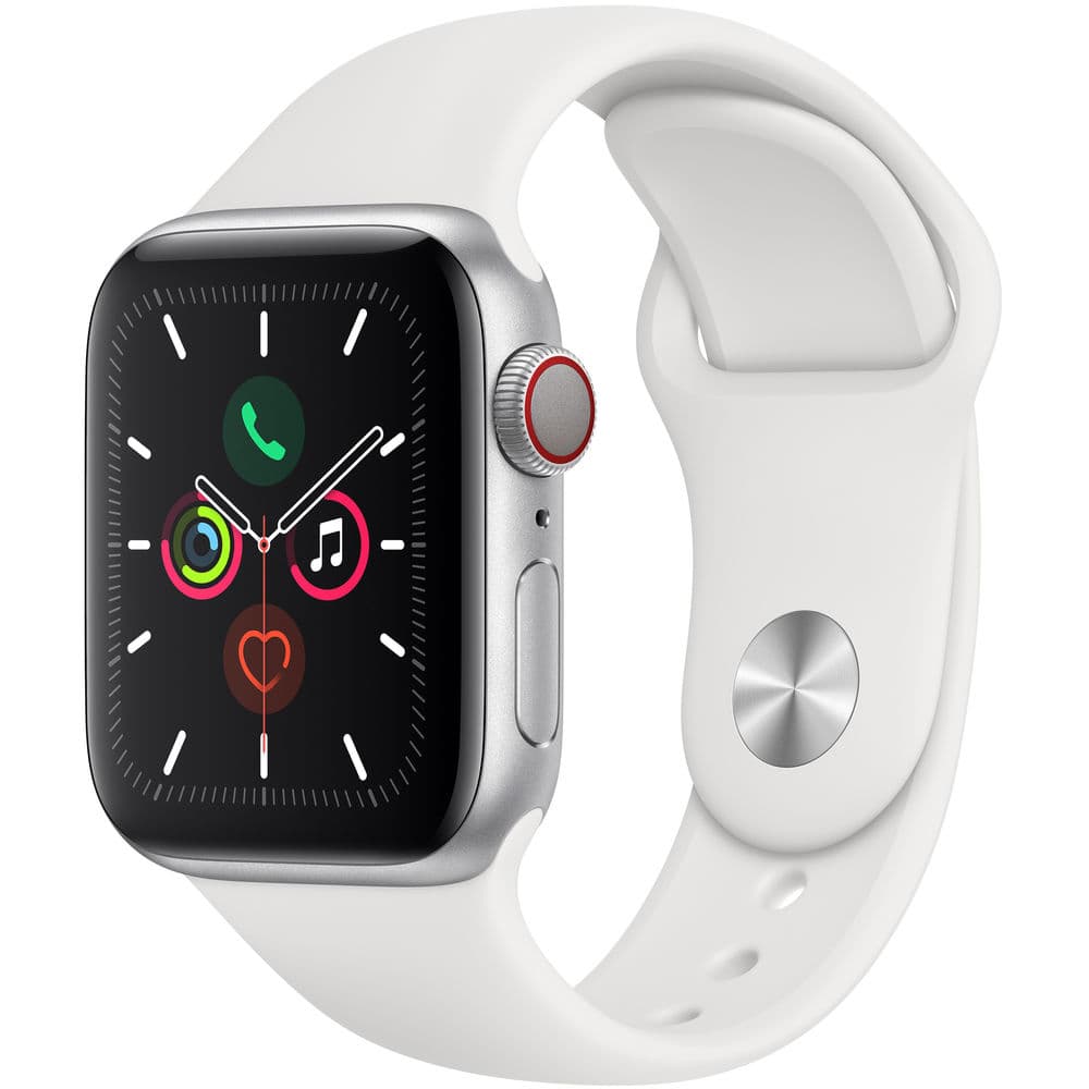 Apple Watch S5 MWWN2LL Gps Cellular Aluminum Case Sport Band Branco