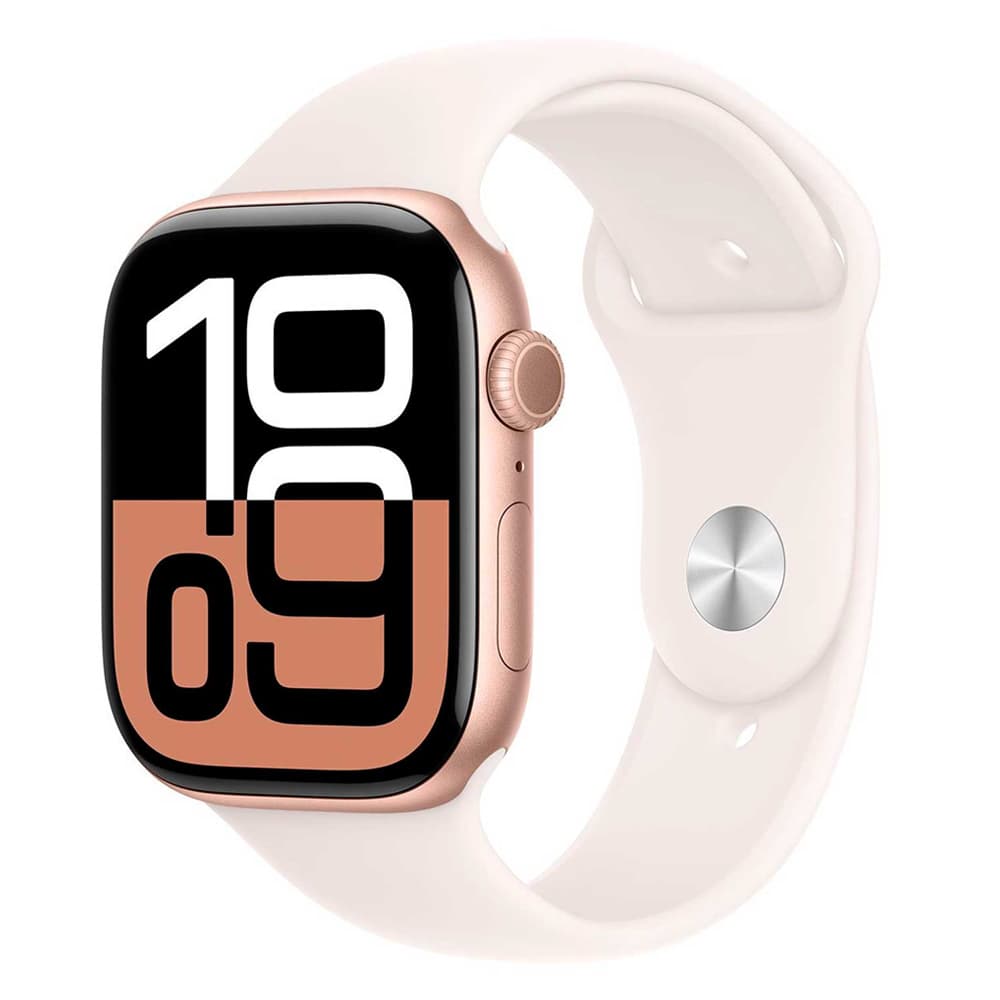 Apple Watch S10 MWWJ3LW Gps Wide Angle Oled Pulseira Sport Band Aluminium Case Rose Dourado