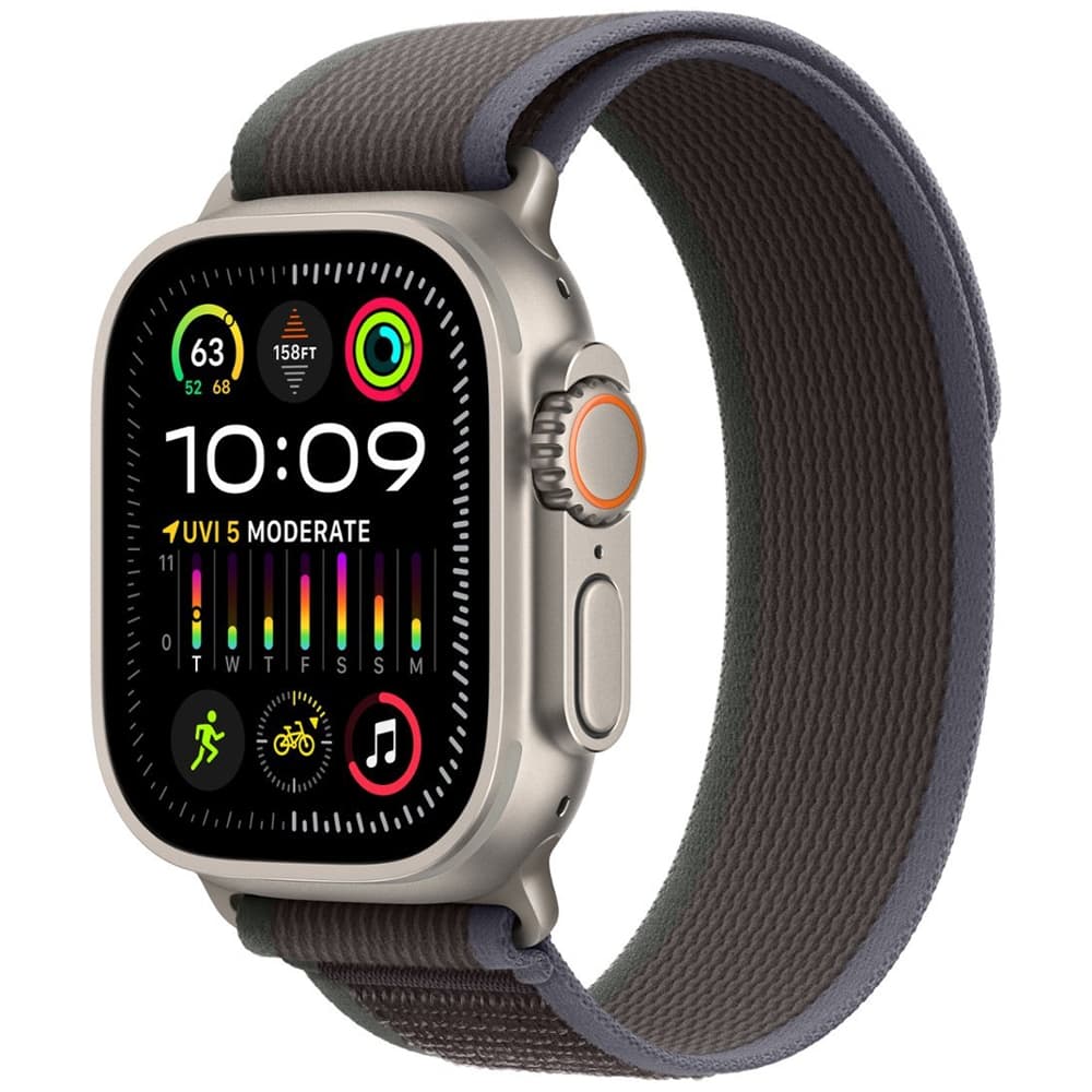 Apple Watch Ultra MRF63LZ Double Tap Gesture Sirena 86DB Pulseira Trail Loop Case Preto