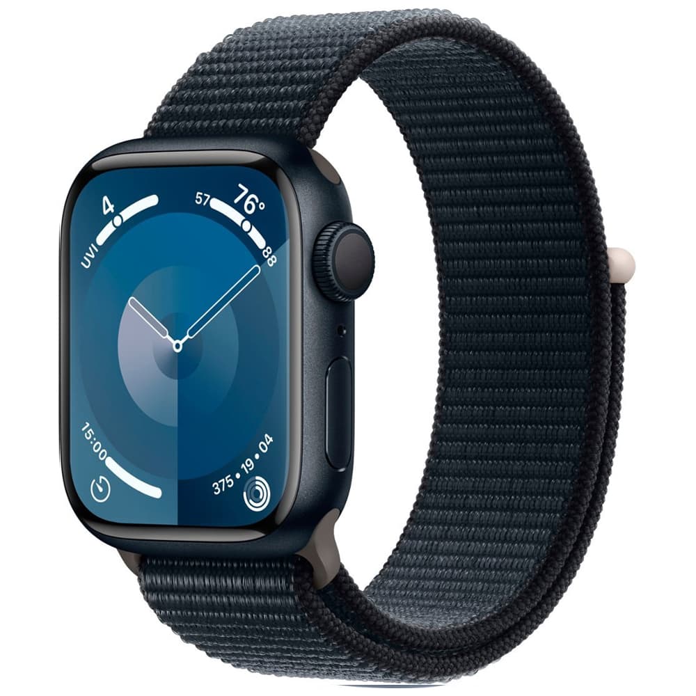 Apple Watch S9 Gps Double Tap Fingertip Pulseira Sport Loop Aluminium Case Midnight