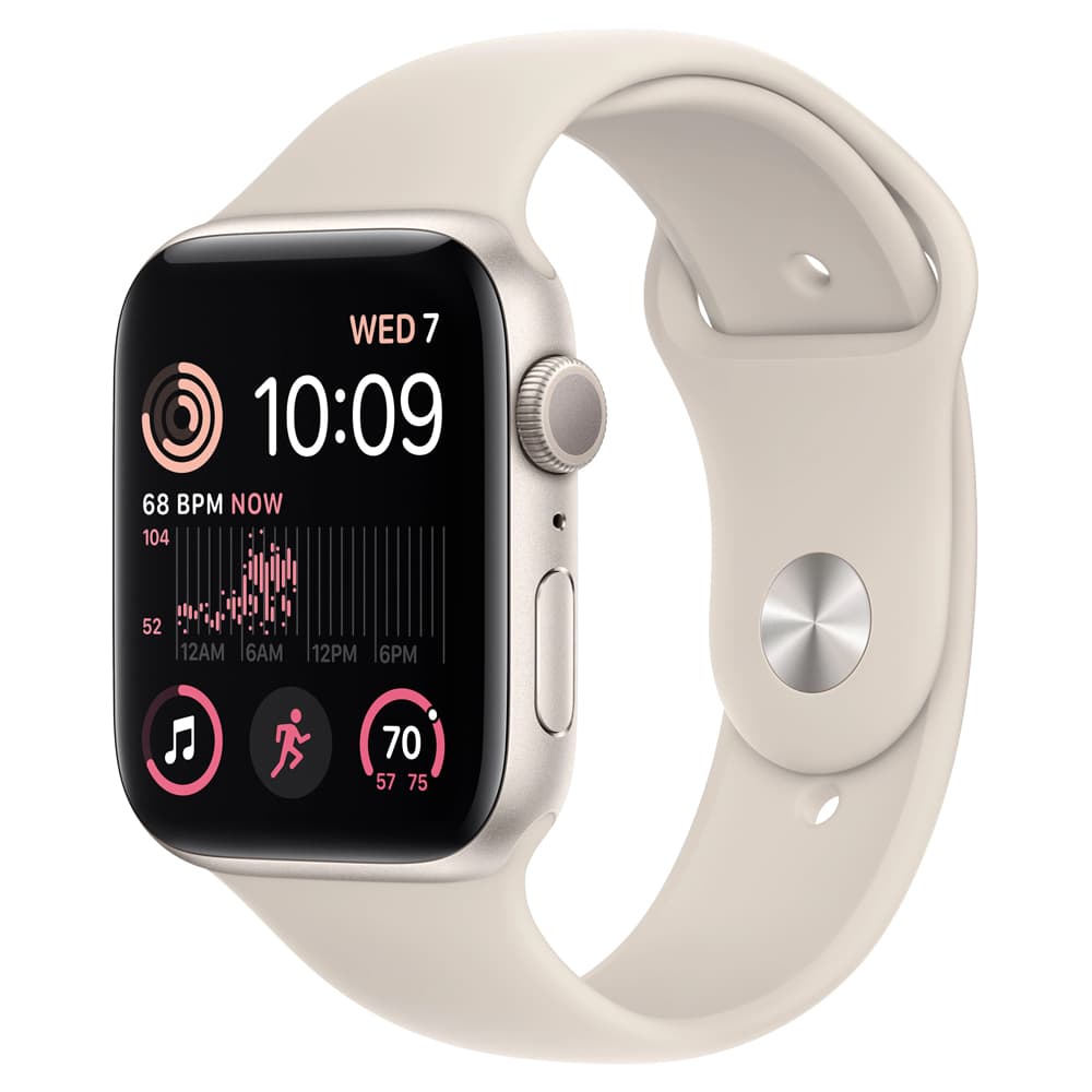 Apple Watch Se MNTE3LL Pulseira Sport Band Aluminium Case Starlight