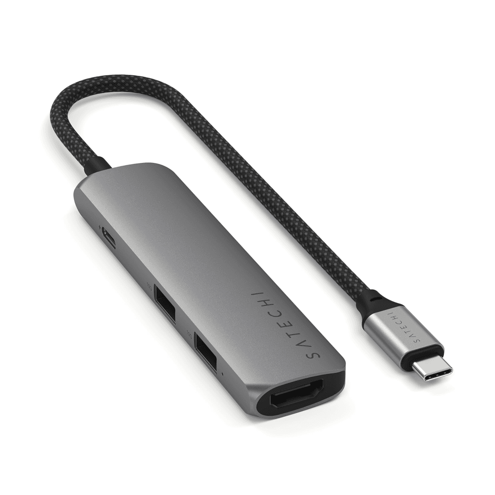 Satechi Hub Usb Satechi St P4SM Portas Conector Usb Hdmi Usb Space Cinza