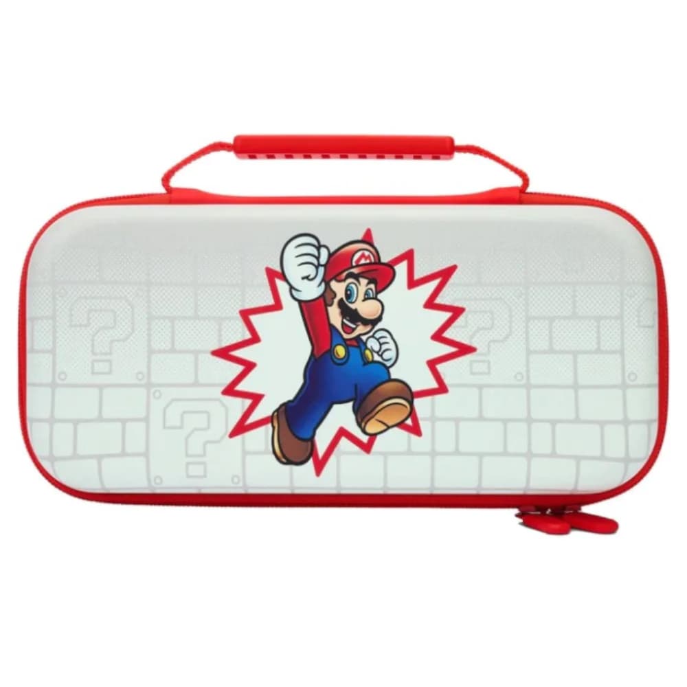 Nintendo Estojo Switch Powera Slim Case Pwa Mario Brick Breaker Branco