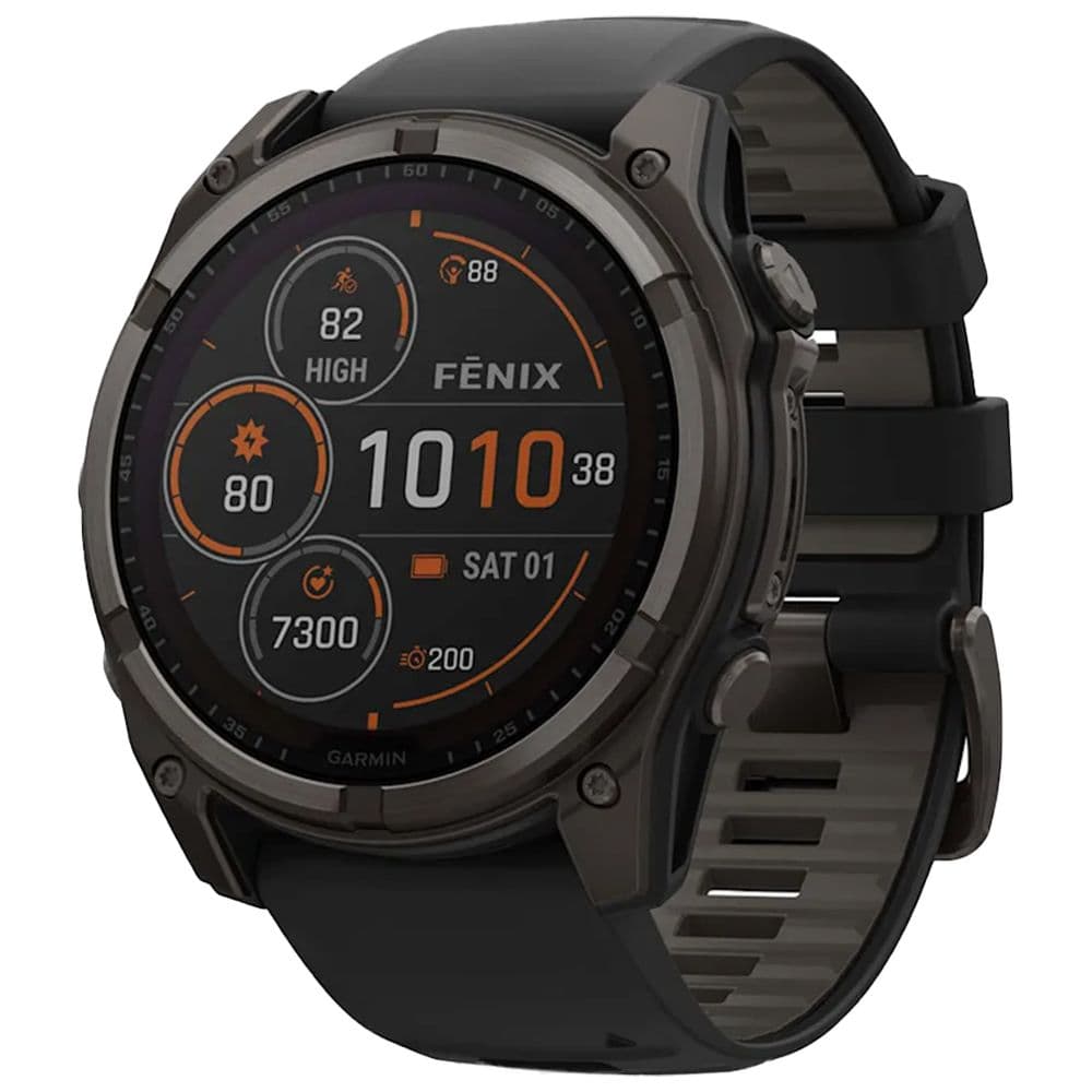 Sapphire Smartwatch Garmin Fenix Sapphire Solar Power Sapphire Atm Wi Fi Carbon 32GB Preto