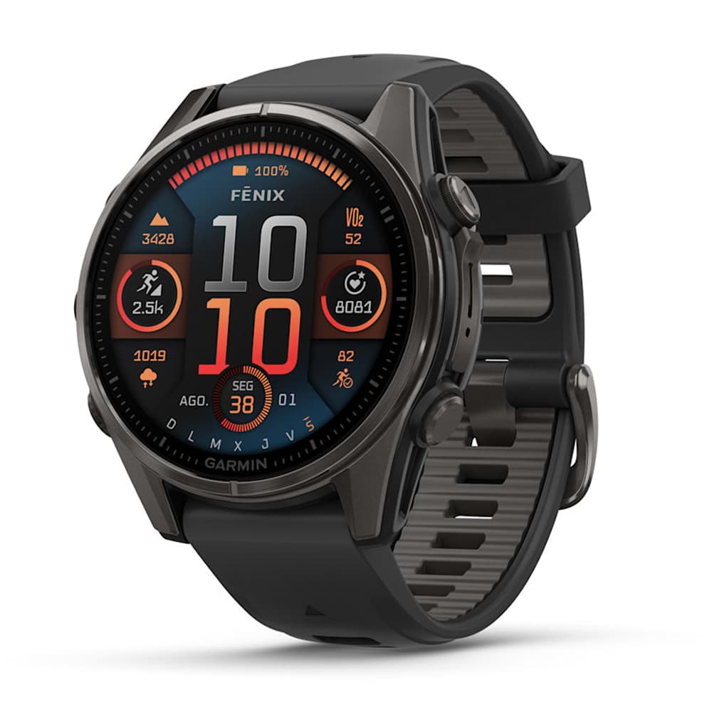 Sapphire Smartwatch Garmin Fenix Amoled Sapphire Atm Wi Fi 32GB Preto