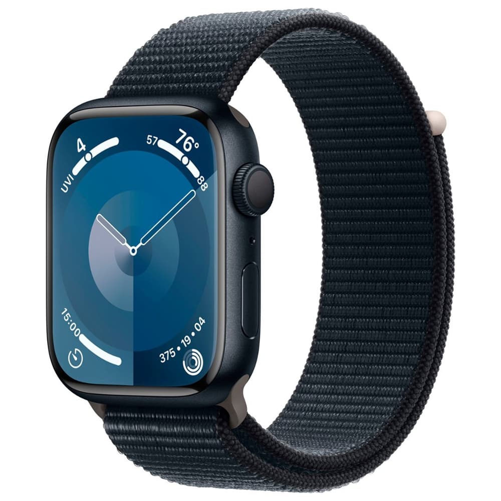 Apple Watch S9 Gps Double Tap Fingertip Pulseira Sport Loop Aluminium Case Midnight