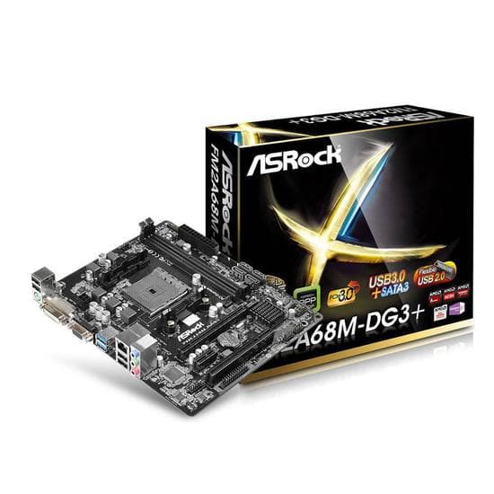 Asrock Placa Mae Asrock FM2A68M DG3 Soquete FM2 FM2 Amd 2X DDR3 Uatx
