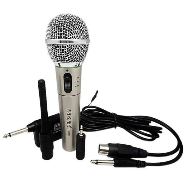 Prosper Microfone Prosper Unidirecional Prata