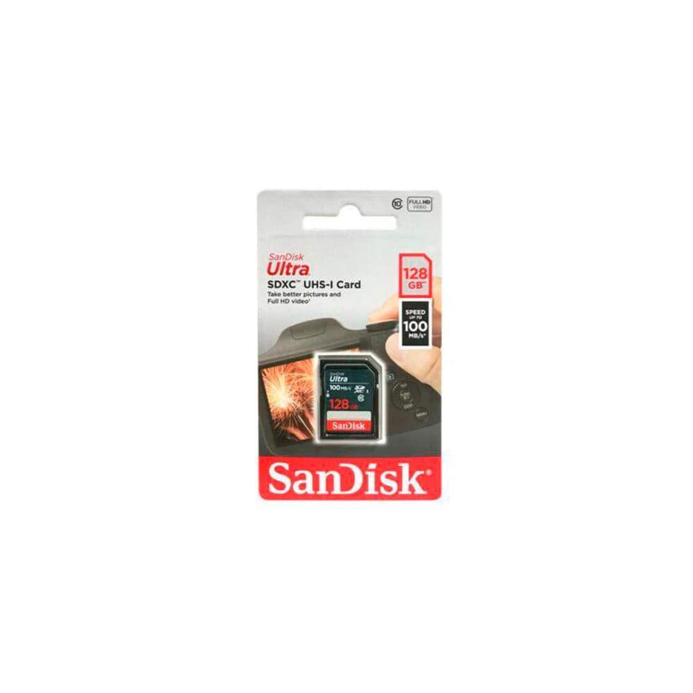 SanDisk Cartão de Memória SanDisk Ultra SDXC 128GB 100MB/s Classe 10 - SDSDUNR-128G-GN3IN