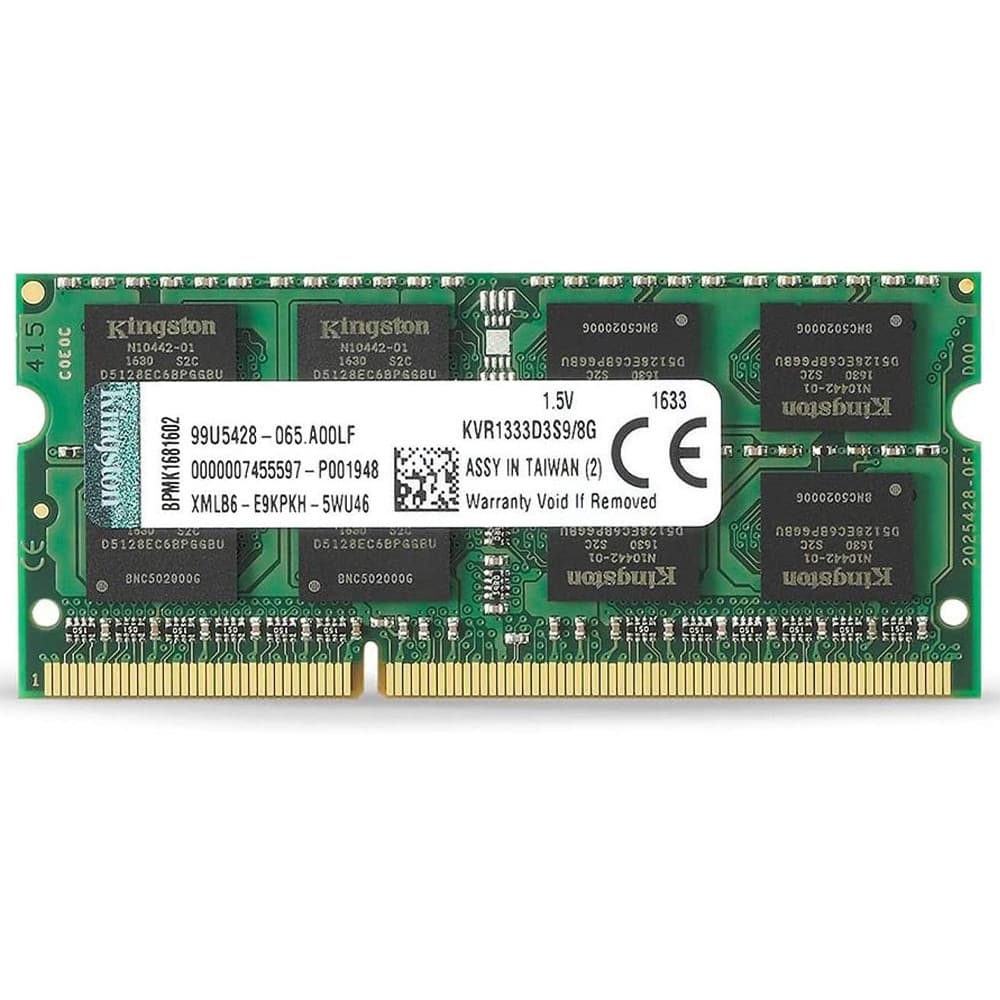 Memoria Notebook Kingston DDR3 8 GB 1333MHz - KVR1333D3S9/8 - Roma Shopping - Seu Destino para Compras no Paraguai