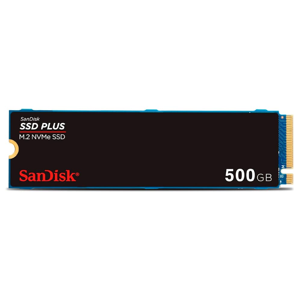 SanDisk SSD M.2 SanDisk Plus 500GB NVme PCIe 3.0 - SDSSDA3N-500G-G26