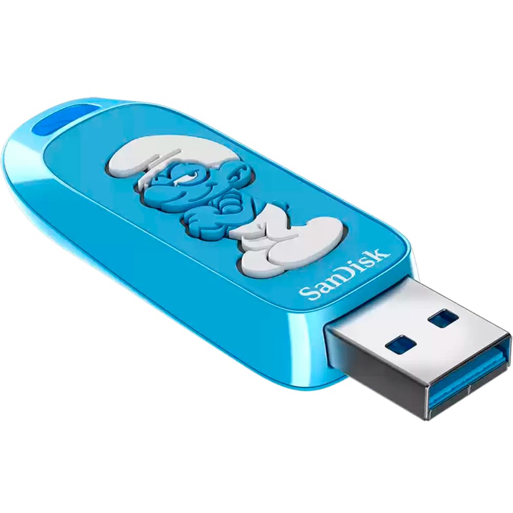 SanDisk Pendrive SanDisk G46 64GB USB-A Smurfs Azul - SDCZIS - Roma Shopping - Seu Destino para Compras no Paraguai