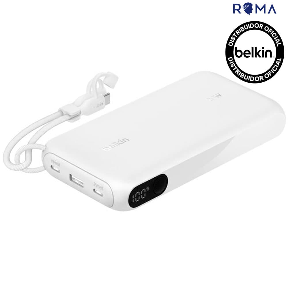 Belkin Carregador Portatil Belkin Boostcharge 20K With BPB028FQWH Branco