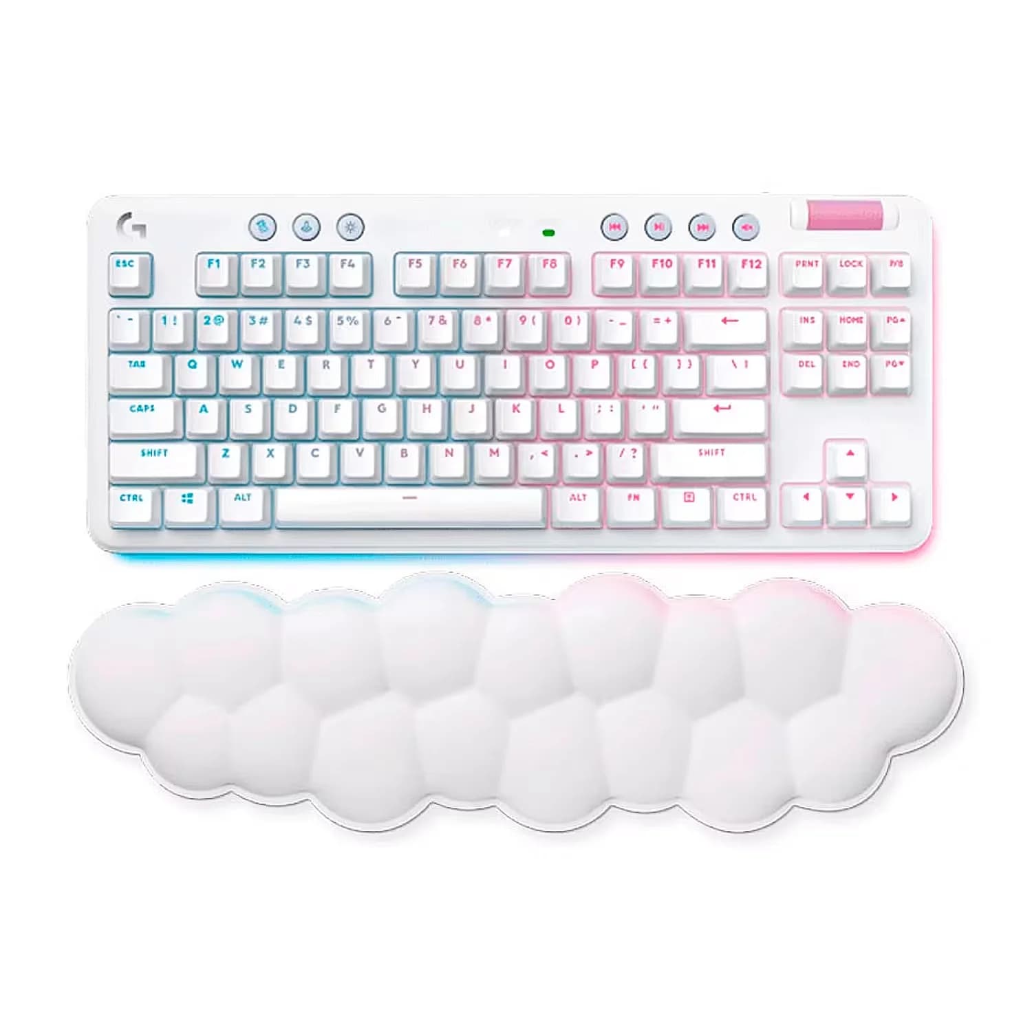 Logitech Teclado Logitech G715 Mecánico Inalámbrico Para Juegos White Mist