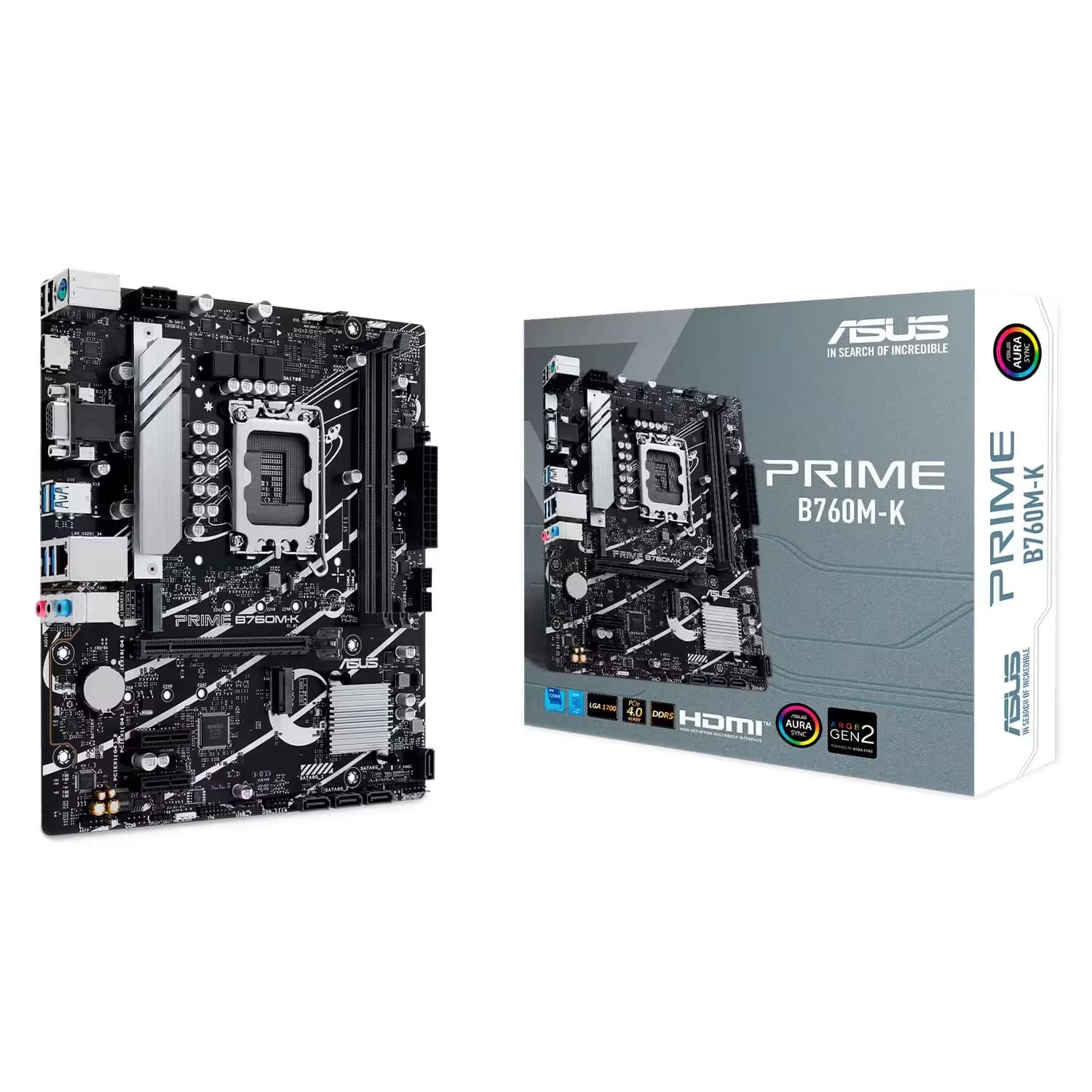 Asus Placa Madre Prime B760M D4 Lga DDR4 Micro Atx