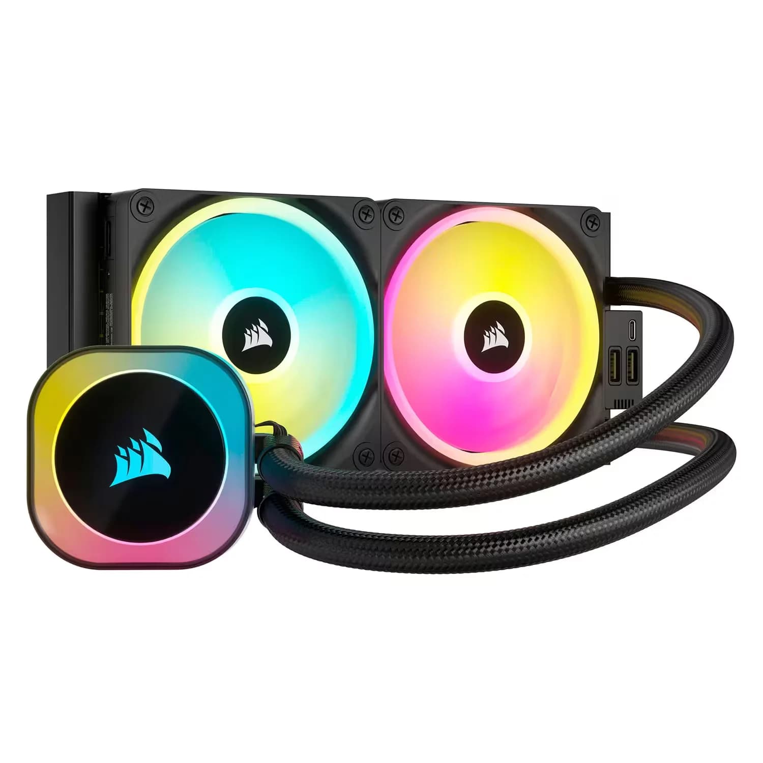 Corsair Water Cooler para Processador Corsair iCUE Link H100i RGB AIO 240MM CW-9061001-WW - Preto