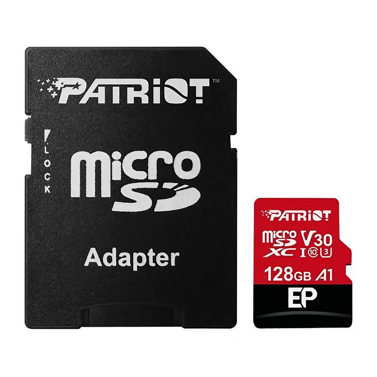 Patriot Cartão de Memória Micro SD Patriot A1 V30 EP 128GB 90Mbs - PEF128GEP31MCX