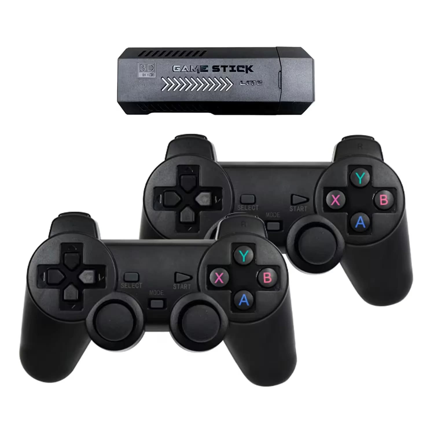 Console X2+ Game Stick 4K +10000 Jogos 2 Controles - Preto