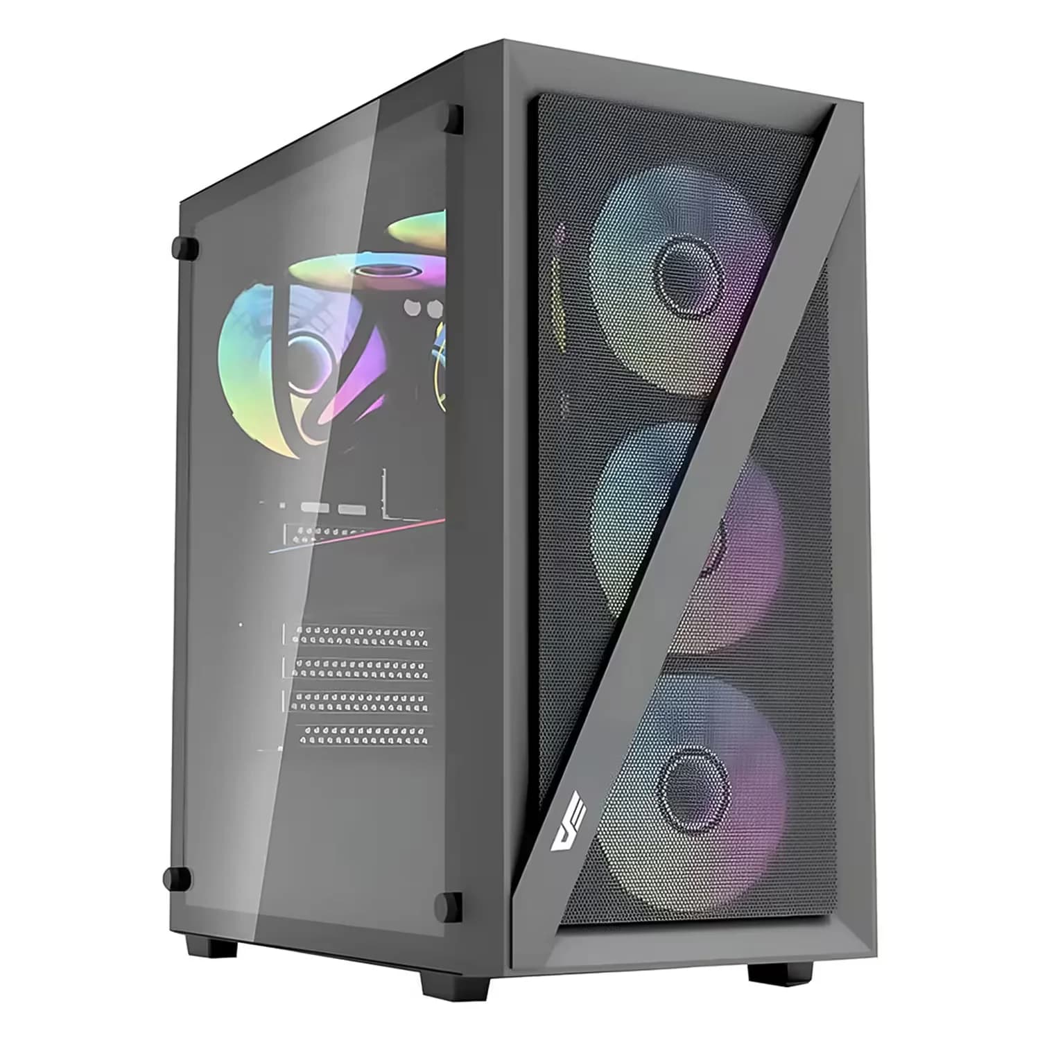 Acessório · Aigo-E-Darkflash Gabinete Gamer darkFlash DK260 Air Mesh Mid Tower - Preto (4 Fans ARGB)
