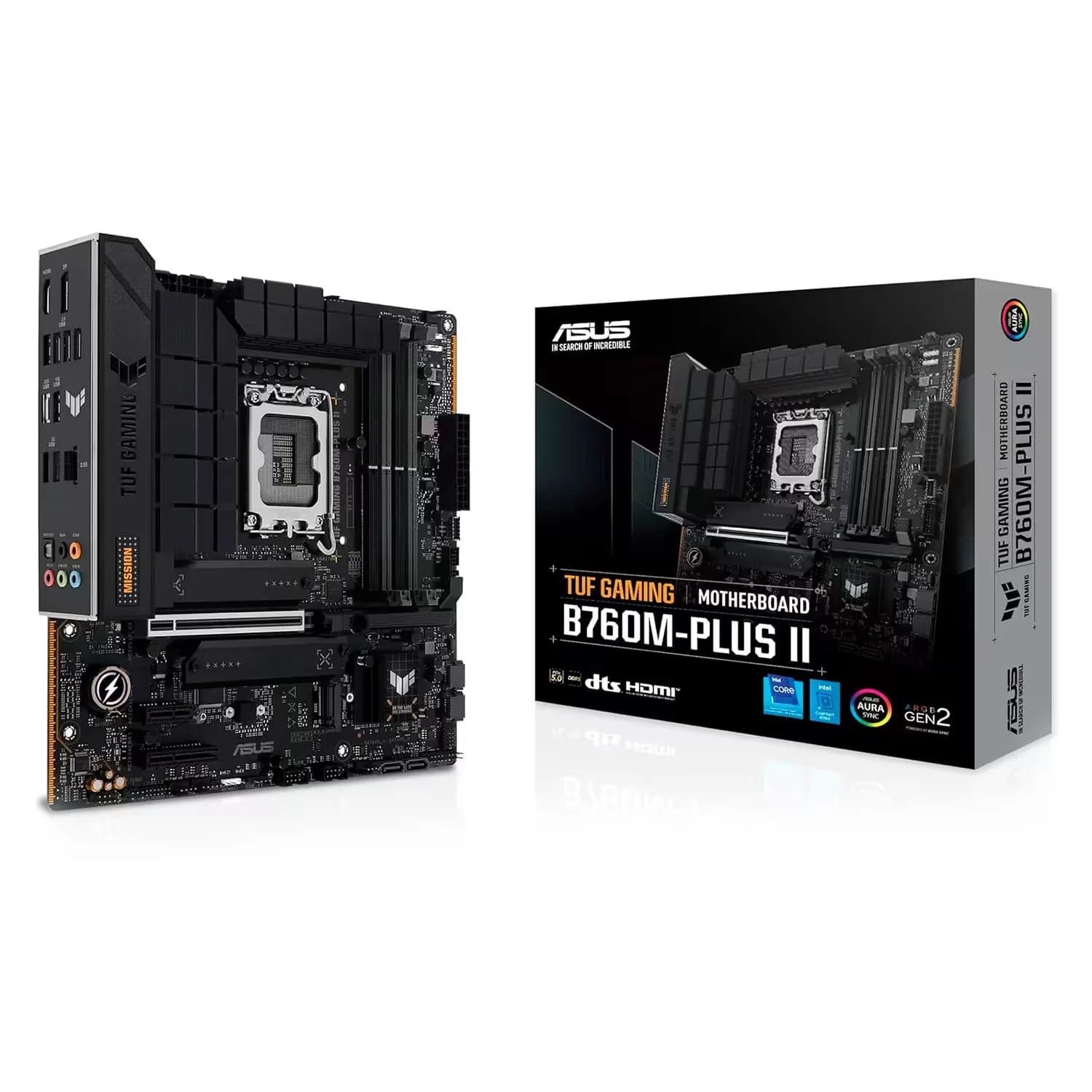 Intel Placa Mãe Asus Tuf Gaming B760M Plus II DDR5 Socket LGA 1700 Chipset Intel B760 Micro ATX