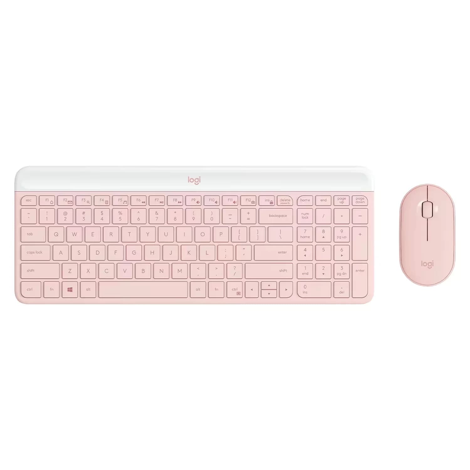 Logitech Kit Teclado e Mouse Logitech MK470 920-011313 Sem Fio Inglês - Rosa